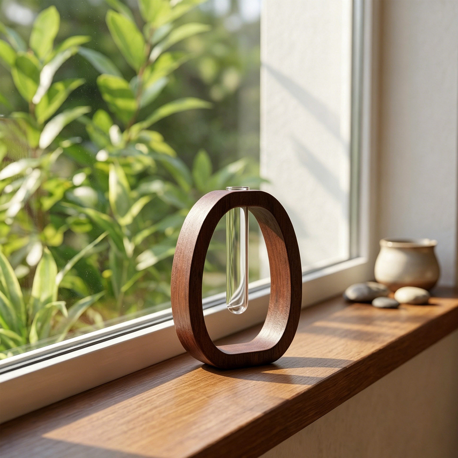 Wood Frame Glass Vase Rustic B - Propagation Station Vase recension och pris